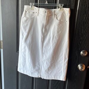 J. Crew white Denim Skirt